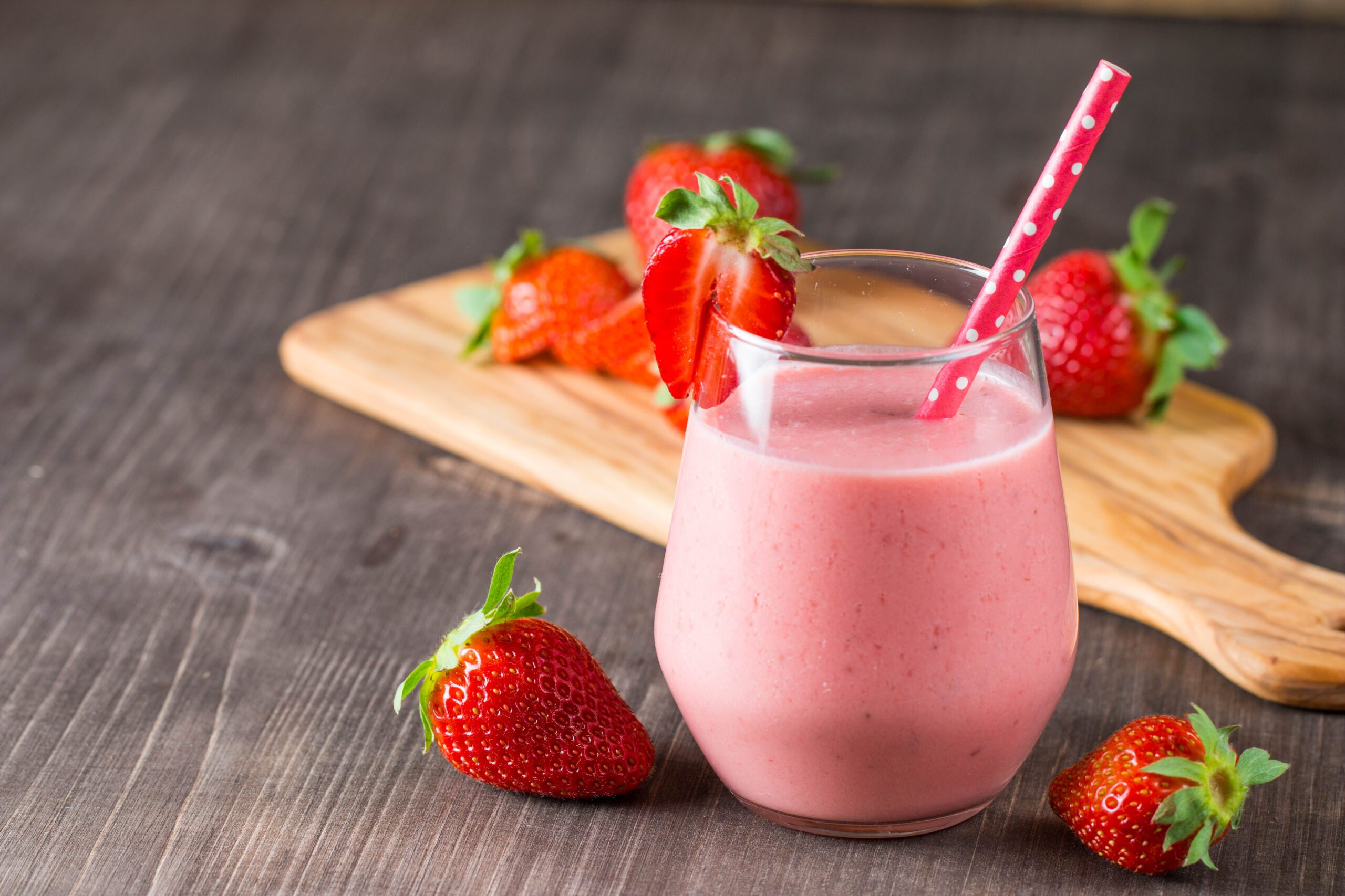 Çilek aromalı milkshake